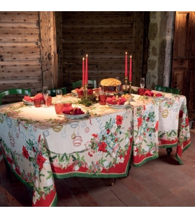 Tovaglia in Lino La table au Noel Natale