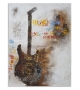 Dipinto su tela guitar art cm 90x3,5x120