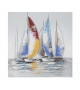 Dipinto su tela barche a vela -b- cm 60x3x60