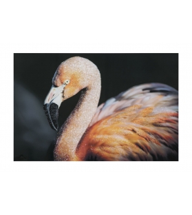 Stampa su tela con applicazioni -b- flamingo cm 120x3,8x80
