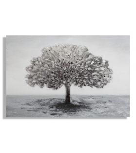 Dipinto su tela albero alluminium -b-cm 120x3,8x80