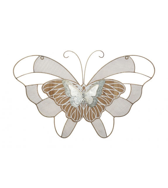 Pannello in ferro butterfly wood -b- cm 64,5x3x39