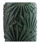 Cachepot Tibor Contenitore Foglie Verde Scuro Ceramica 17,50 X 17,50 X 25,50 cm