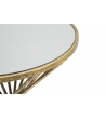 Tavolino basso Hypnos Metallo dorato Piano specchio Ø 42X50 cm