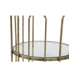 Tavolino Tunisi Metallo dorato 3 ripiani vetro Ø 35X71 cm